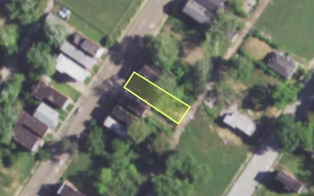 Aerial view of 4336 COLLEGE AV — vacant lot, St. Louis with approximate parcel outline