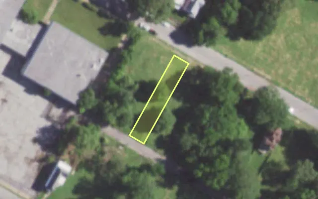 Aerial view of 5716 LOTUS AV — vacant lot, St. Louis with approximate parcel outline