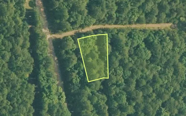 Aerial view of VAN BUREN County parcel 4300-14031-0000 — Arkansas post-auction with approximate parcel outline