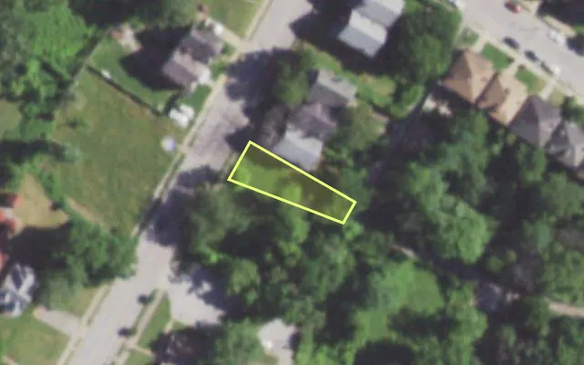 Aerial view of 1228 GOODFELLOW BLVD — vacant lot, St. Louis with approximate parcel outline