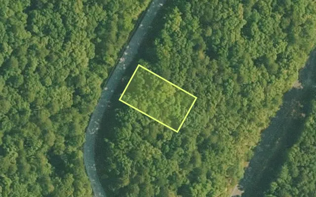 Aerial view of VAN BUREN County parcel 4400-22280-0000 — Arkansas post-auction with approximate parcel outline