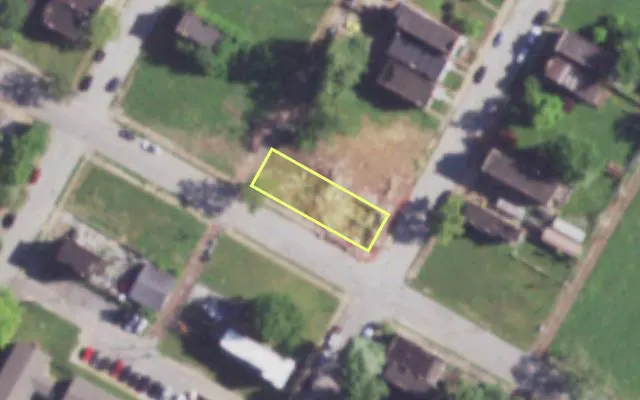 Aerial view of 4127 PLEASANT ST — vacant lot, St. Louis with approximate parcel outline