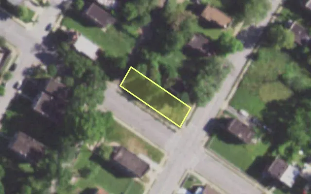 Aerial view of 1455 GOODFELLOW BLVD — vacant lot, St. Louis with approximate parcel outline