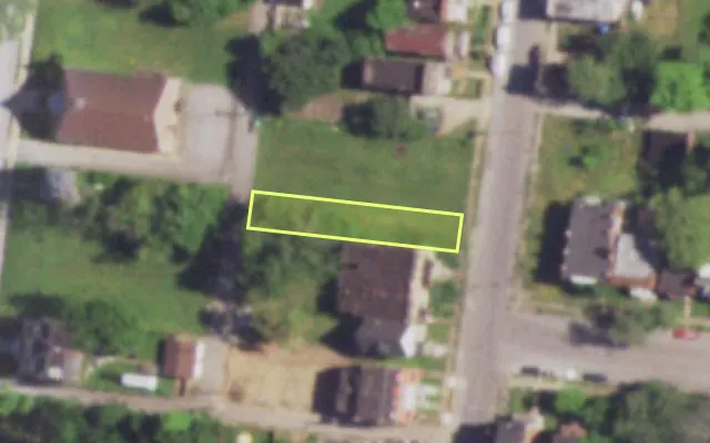 Aerial view of 1139 WALTON AV — vacant lot, St. Louis with approximate parcel outline