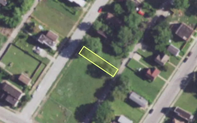 Aerial view of 4324 DESOTO AV — vacant lot, St. Louis with approximate parcel outline