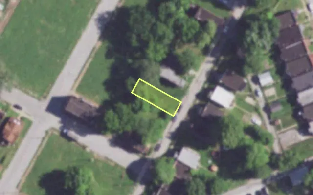 Aerial view of 4137 GLASGOW AV — vacant lot, St. Louis with approximate parcel outline