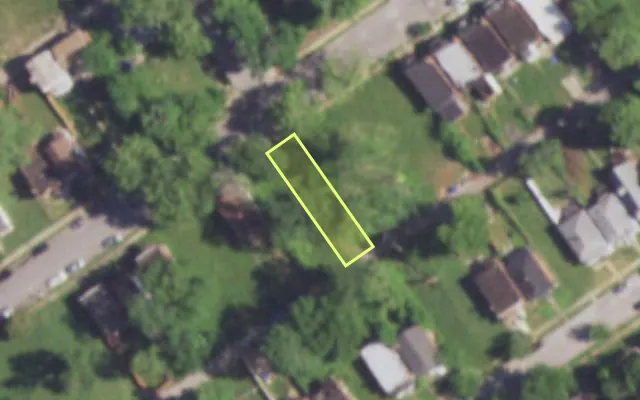 Aerial view of 5340 EMERSON AV — vacant lot, St. Louis with approximate parcel outline