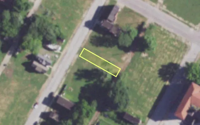 Aerial view of 4236 PLEASANT ST — vacant lot, St. Louis with approximate parcel outline
