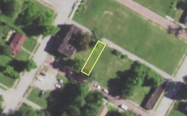 Aerial view of 5569 TERRY AV — vacant lot, St. Louis with approximate parcel outline