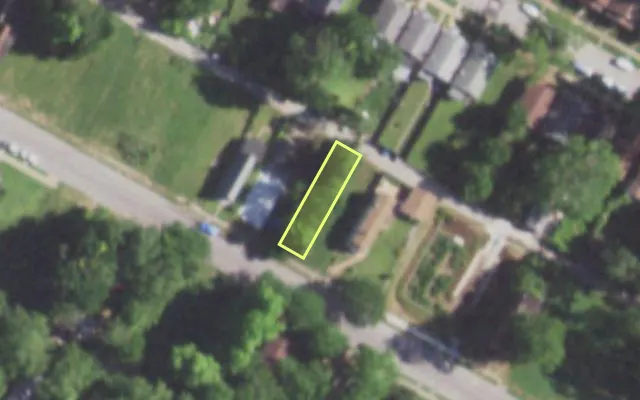 Aerial view of 5705 MAFFITT AV — vacant lot, St. Louis with approximate parcel outline