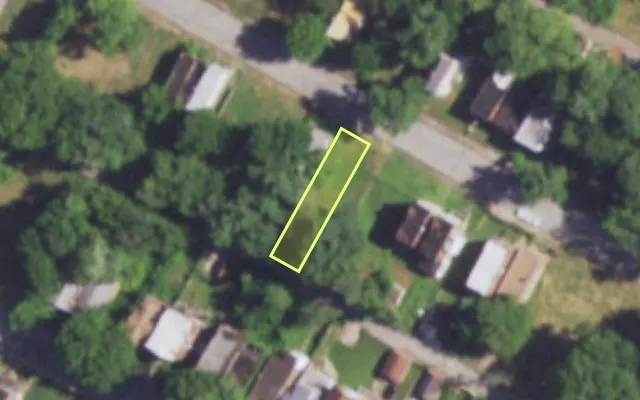 Aerial view of 4338 GARFIELD AV — vacant lot, St. Louis with approximate parcel outline