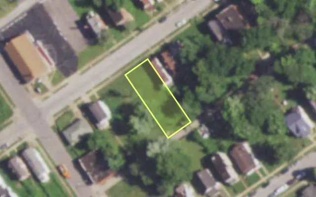 Aerial view of 5416 GILMORE AV — vacant lot, St. Louis with approximate parcel outline