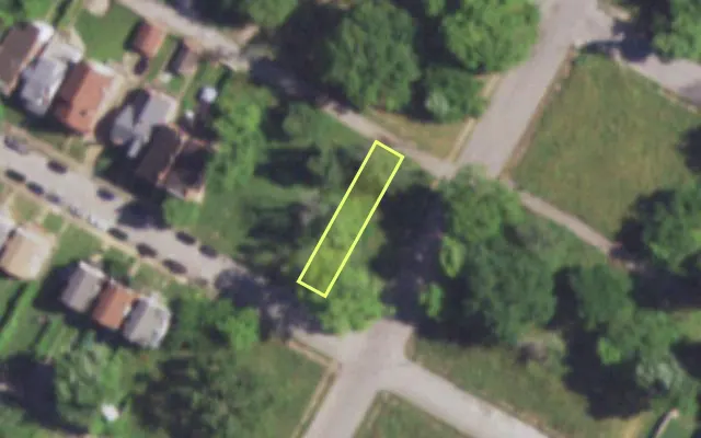Aerial view of 4305 COTE BRILLIANTE AV — vacant lot, St. Louis with approximate parcel outline
