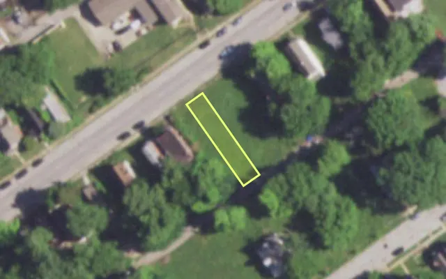 Aerial view of 5348 UNION BLVD — vacant lot, St. Louis with approximate parcel outline