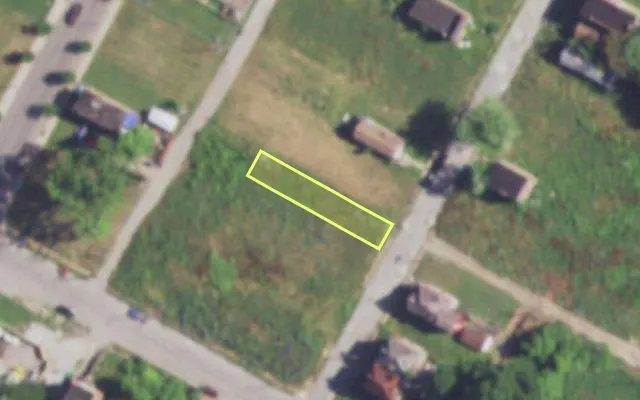 Aerial view of 3015 VINE GROVE AV — vacant lot, St. Louis with approximate parcel outline