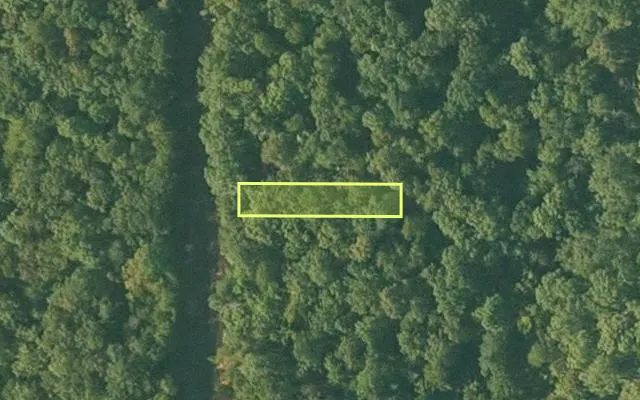 Aerial view of SHARP County parcel 408-00072-000 — Arkansas post-auction with approximate parcel outline