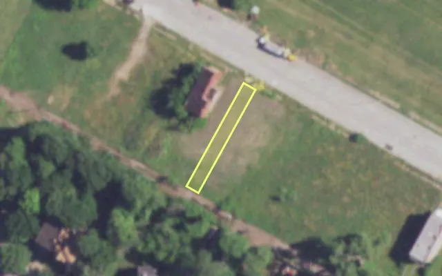 Aerial view of 4028 EVANS AV — vacant lot, St. Louis with approximate parcel outline
