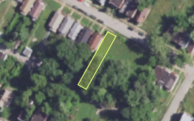 Aerial view of 4218 LEXINGTON AV — vacant lot, St. Louis with approximate parcel outline