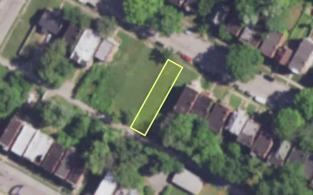 Aerial view of 4258 MAFFITT AV — vacant lot, St. Louis with approximate parcel outline