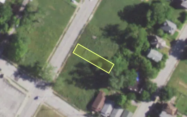 Aerial view of 1412 GOODFELLOW BLVD — vacant lot, St. Louis with approximate parcel outline