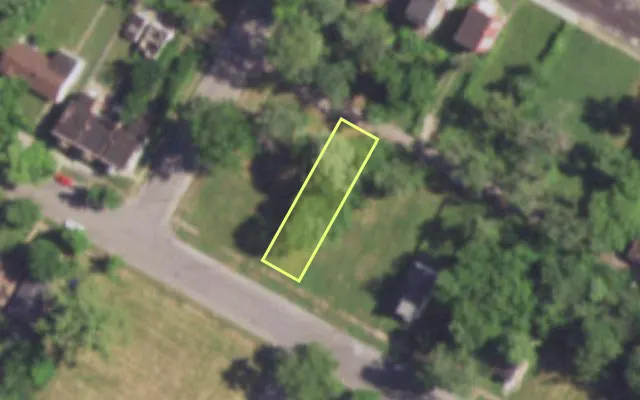 Aerial view of 4601 MAFFITT AV — vacant lot, St. Louis with approximate parcel outline