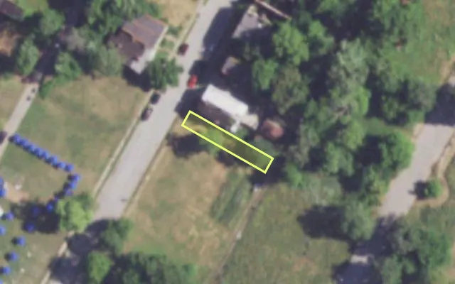 Aerial view of 1822 COLEMAN ST — vacant lot, St. Louis with approximate parcel outline