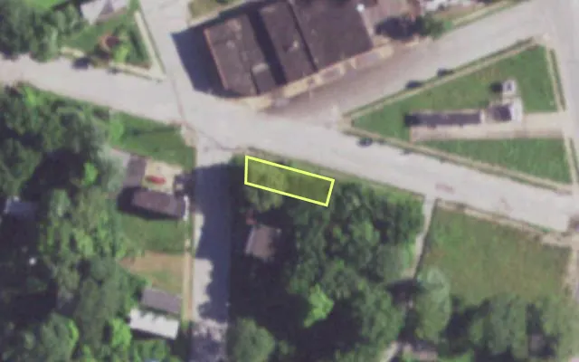 Aerial view of 3260 N 19TH ST — vacant lot, St. Louis with approximate parcel outline