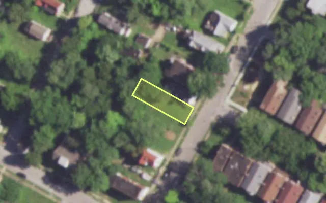 Aerial view of 4119 N EUCLID AV — vacant lot, St. Louis with approximate parcel outline