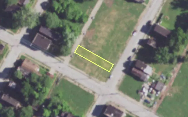 Aerial view of 4205 PLEASANT ST — vacant lot, St. Louis with approximate parcel outline
