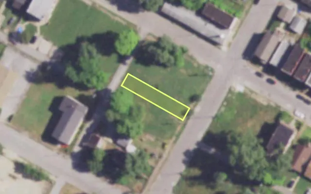 Aerial view of 2517 PRAIRIE AV — vacant lot, St. Louis with approximate parcel outline
