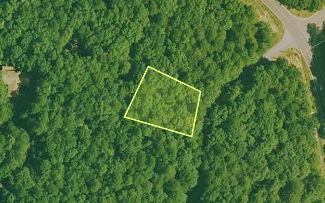 Aerial view of GARLAND County parcel 67945 — Arkansas post-auction with approximate parcel outline