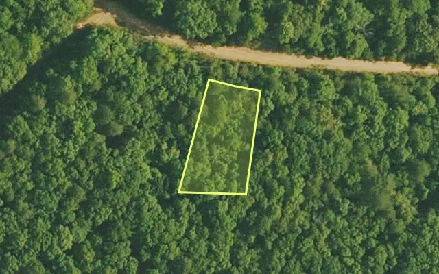 Aerial view of VAN BUREN County parcel 4500-02004-0000 — Arkansas post-auction with approximate parcel outline
