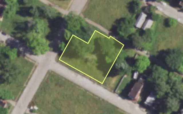 Aerial view of 4273 COTE BRILLIANTE AV — vacant lot, St. Louis with approximate parcel outline