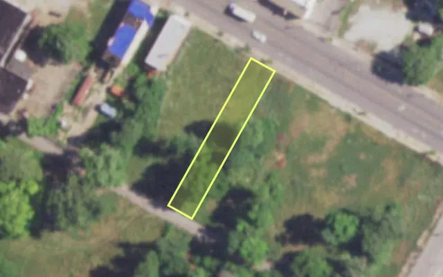 Aerial view of 4226 DR MARTIN LUTHER KING DR — vacant lot, St. Louis with approximate parcel outline