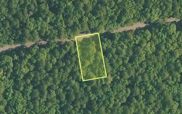 Aerial view of VAN BUREN County parcel 4400-11117-0000 — Arkansas post-auction with approximate parcel outline