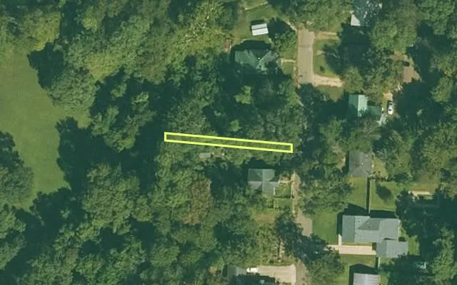 Aerial view of DREW County parcel 703-00931-000 — Arkansas post-auction with approximate parcel outline