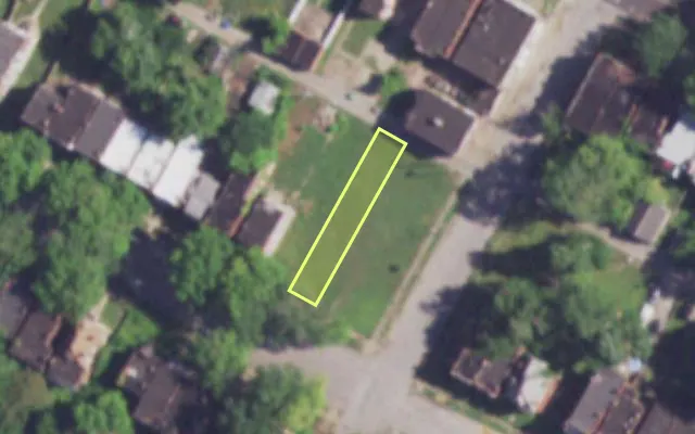 Aerial view of 4207 MAFFITT AV — vacant lot, St. Louis with approximate parcel outline