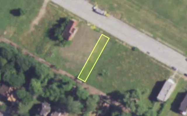 Aerial view of 4022 EVANS AV — vacant lot, St. Louis with approximate parcel outline