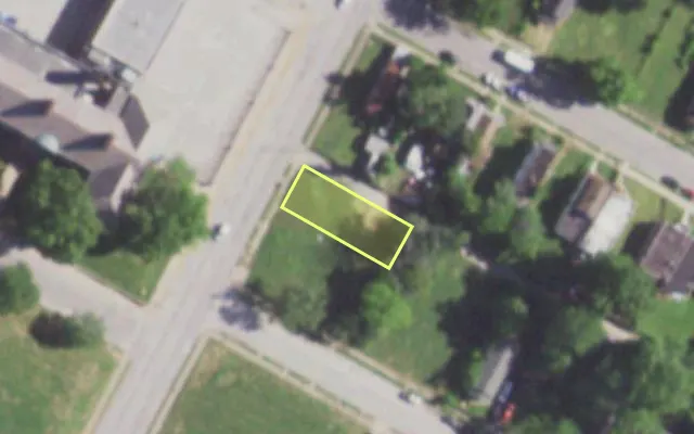 Aerial view of 2708 GOODFELLOW BLVD — vacant lot, St. Louis with approximate parcel outline