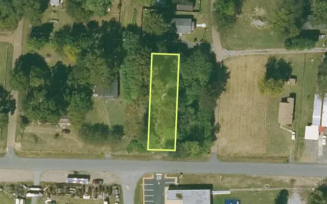 Aerial view of MONROE County parcel 1207-00444-000 — Arkansas post-auction with approximate parcel outline
