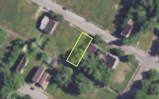 Aerial view of 4020 GARFIELD AV — vacant lot, St. Louis with approximate parcel outline