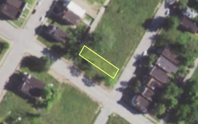 Aerial view of 1359 SEMPLE AV — vacant lot, St. Louis with approximate parcel outline