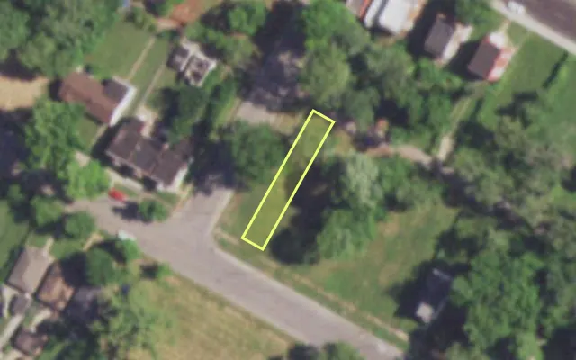 Aerial view of 4609 MAFFITT AV — vacant lot, St. Louis with approximate parcel outline