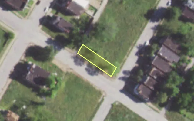 Aerial view of 1357 SEMPLE AV — vacant lot, St. Louis with approximate parcel outline