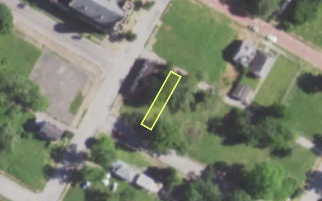 Aerial view of 5575 MAFFITT AV — vacant lot, St. Louis with approximate parcel outline
