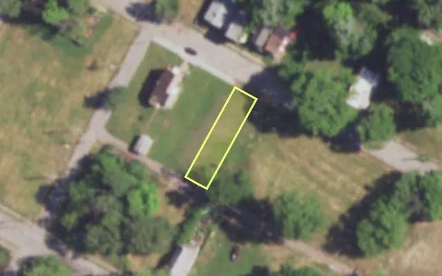 Aerial view of 4438 COTE BRILLIANTE AV — vacant lot, St. Louis with approximate parcel outline