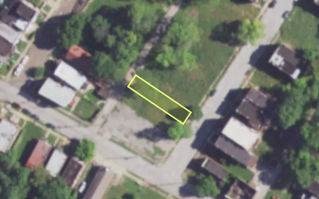 Aerial view of 4209 LINTON AV — vacant lot, St. Louis with approximate parcel outline