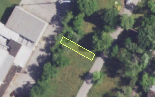 Aerial view of 3113 NEW ASHLAND PL — vacant lot, St. Louis with approximate parcel outline