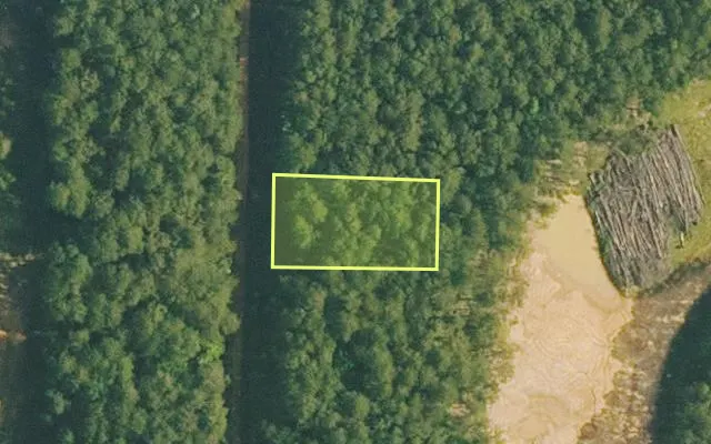 Aerial view of VAN BUREN County parcel 4500-02400-0000 — Arkansas post-auction with approximate parcel outline