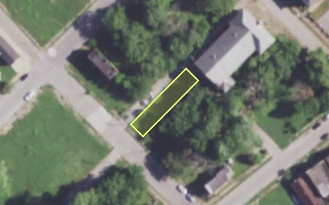 Aerial view of 5218 EMILY ST — vacant lot, St. Louis with approximate parcel outline